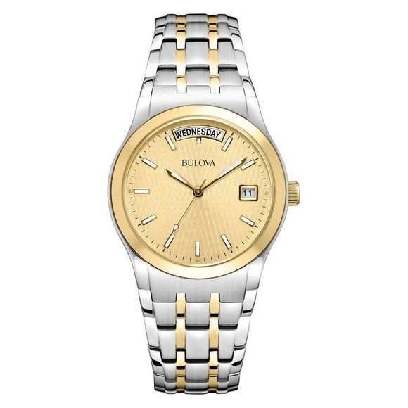 SALE! Bulova Champagne Two Tone Watch! w/ box